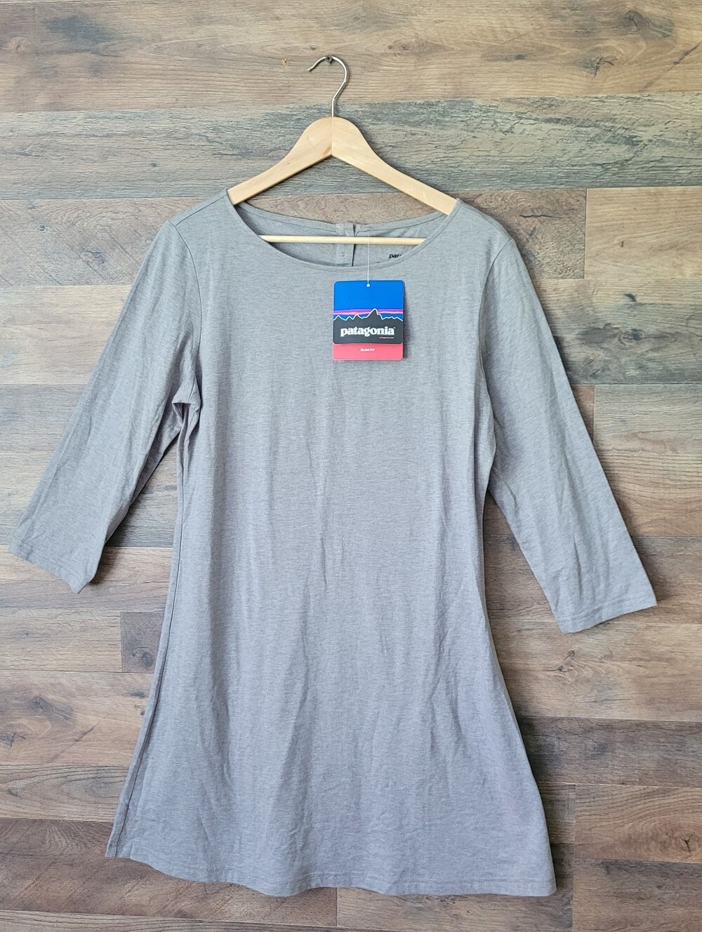 Patagonia Taupe Long Sleeve Shift Dress